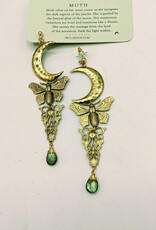 Trollbinde Moth and Moon Mystic Earrings