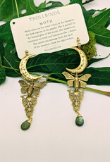Trollbinde Moth and Moon Mystic Earrings