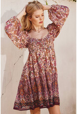 Dress Forum Soft Paisley Babydoll Mini Dress