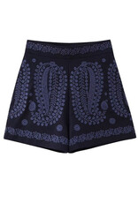 Sundayup Clothing Navy Embroidered Shorts