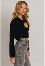 Le Lis Fuzzy Sweater & Halter Tank Set