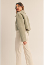 Mable Sage Sherpa Cropped Jacket
