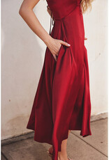 Dress Forum Ruby Satin Handkerchief Hem Midi Dress
