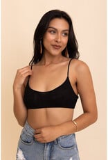 Leto Accessories Sheer Mesh Simple Bralette