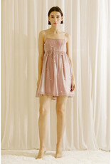 Storia Pearl Detailed Mauve Mini Dress