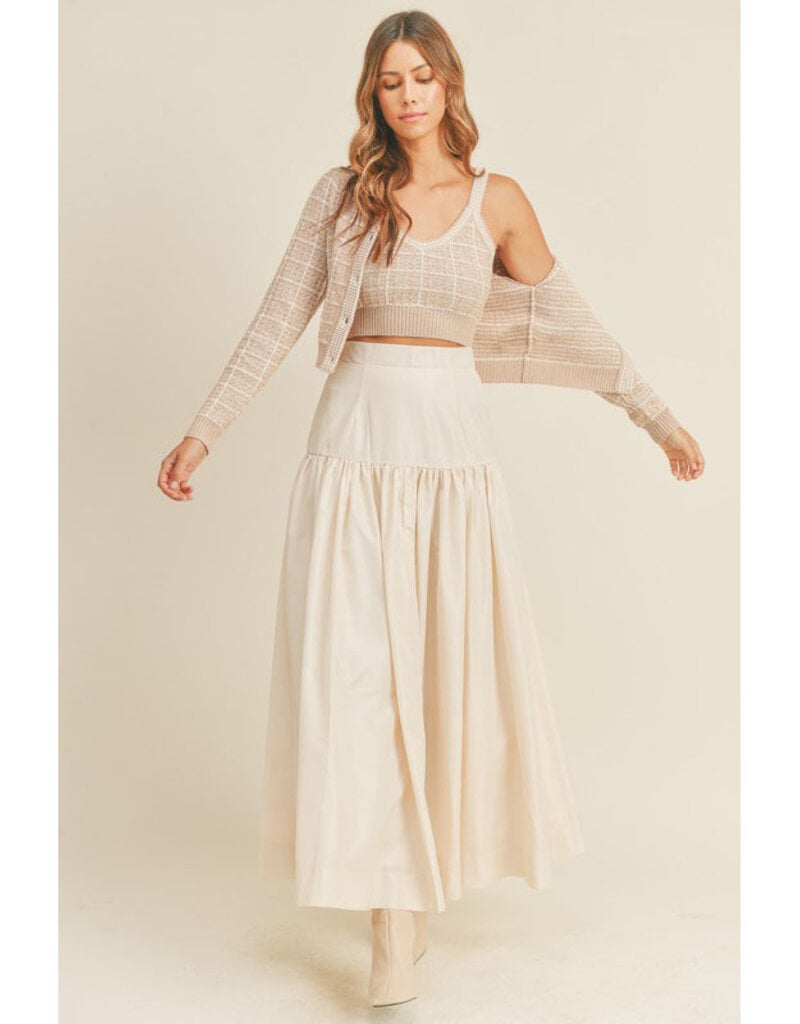 Scoop of Sorbet Cream Tulle Maxi Skirt