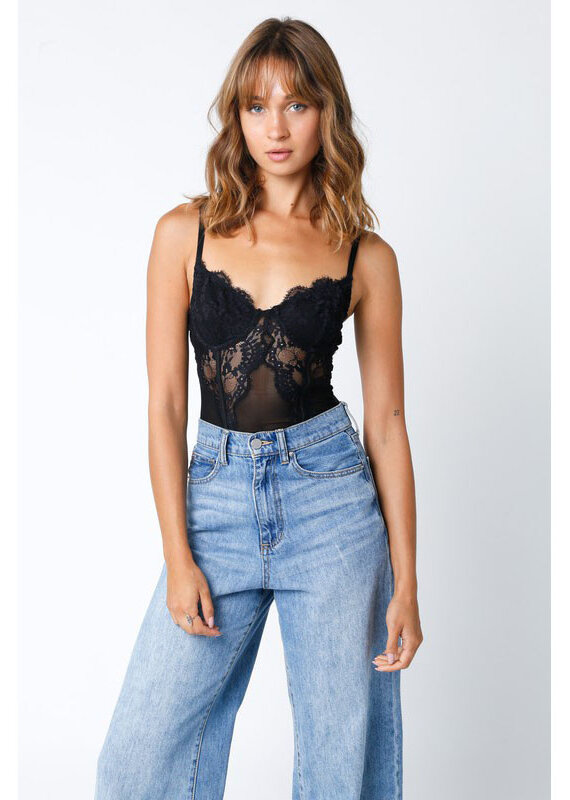 Dress Forum Black Lace Bodysuit