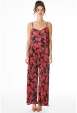 En Creme Dark Floral Pleated Cami & Pant Set