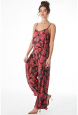 En Creme Dark Floral Pleated Cami & Pant Set