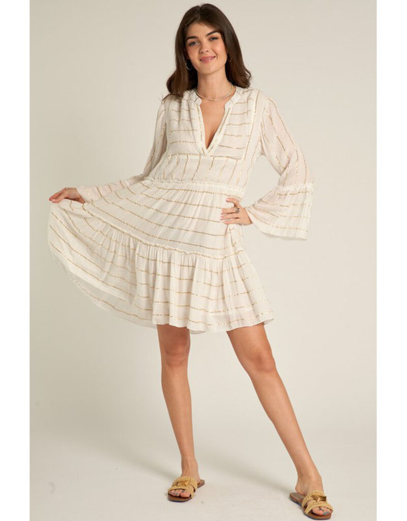 Gold Stripe Mini Dress Firefly