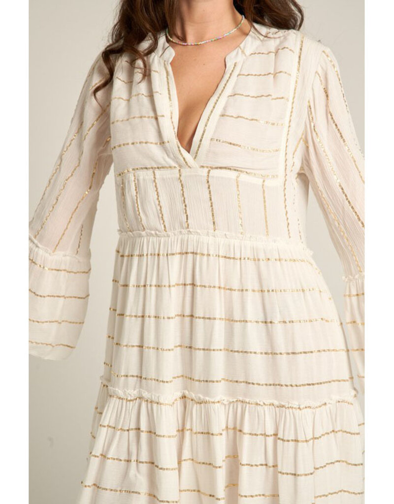 Gold Stripe Mini Dress Firefly