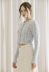 Storia Baby Blue Light Cable Knit Cardi