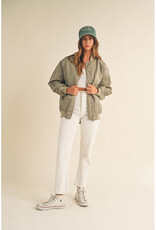 Mable Ruched  Bomber Jacket