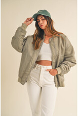 Mable Ruched  Bomber Jacket