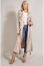 edit by nine Champagne Satin Trench Coat