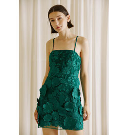 Storia Deep Green Floral Mini Dress