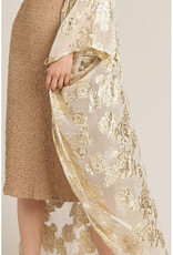En Creme Gold Floral Kimono