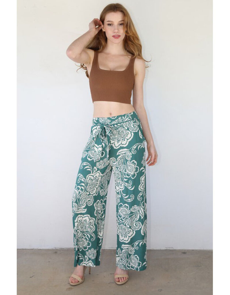 Angie Green Print Lounge Pants