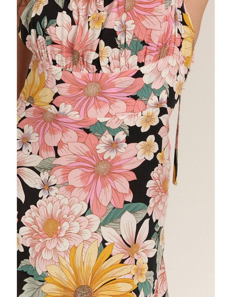 En Creme Pop Floral Midi Dress