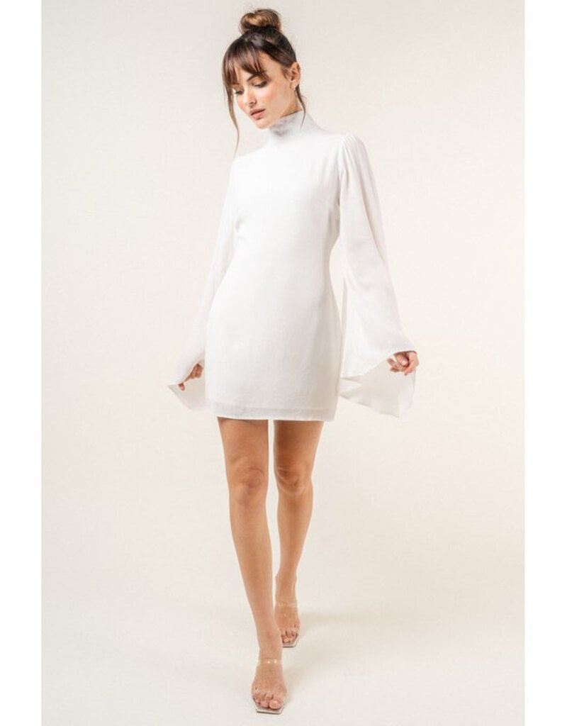 Mini dress bell sleeves discount