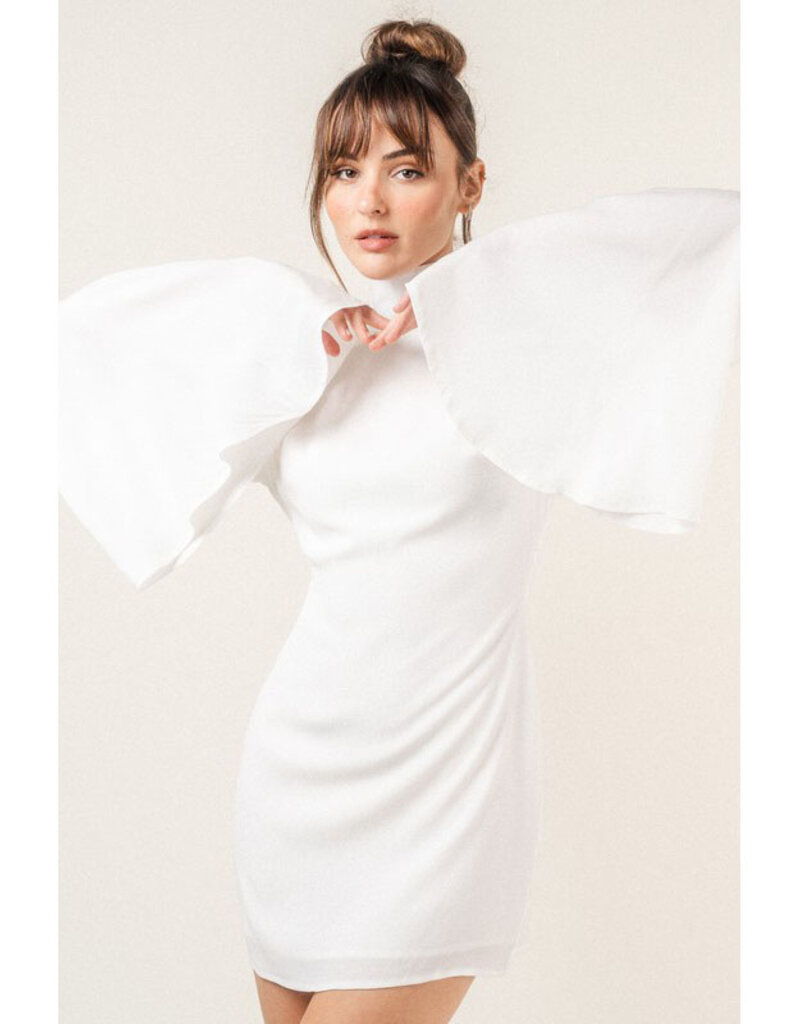 Fore Bell Sleeve Mini Dress