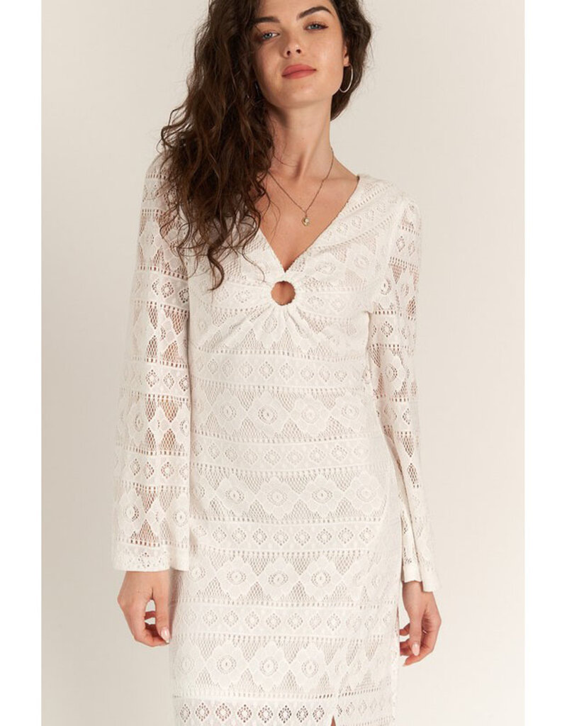 En Creme White Lace Maxi Dress