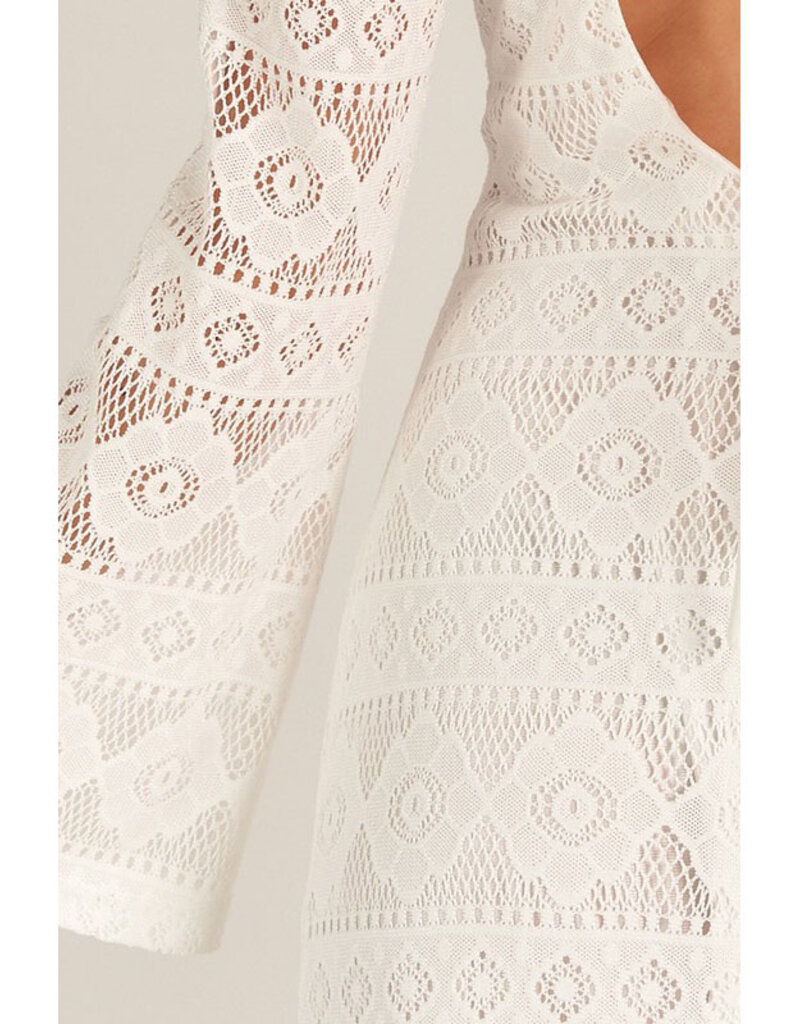 En Creme White Lace Maxi Dress