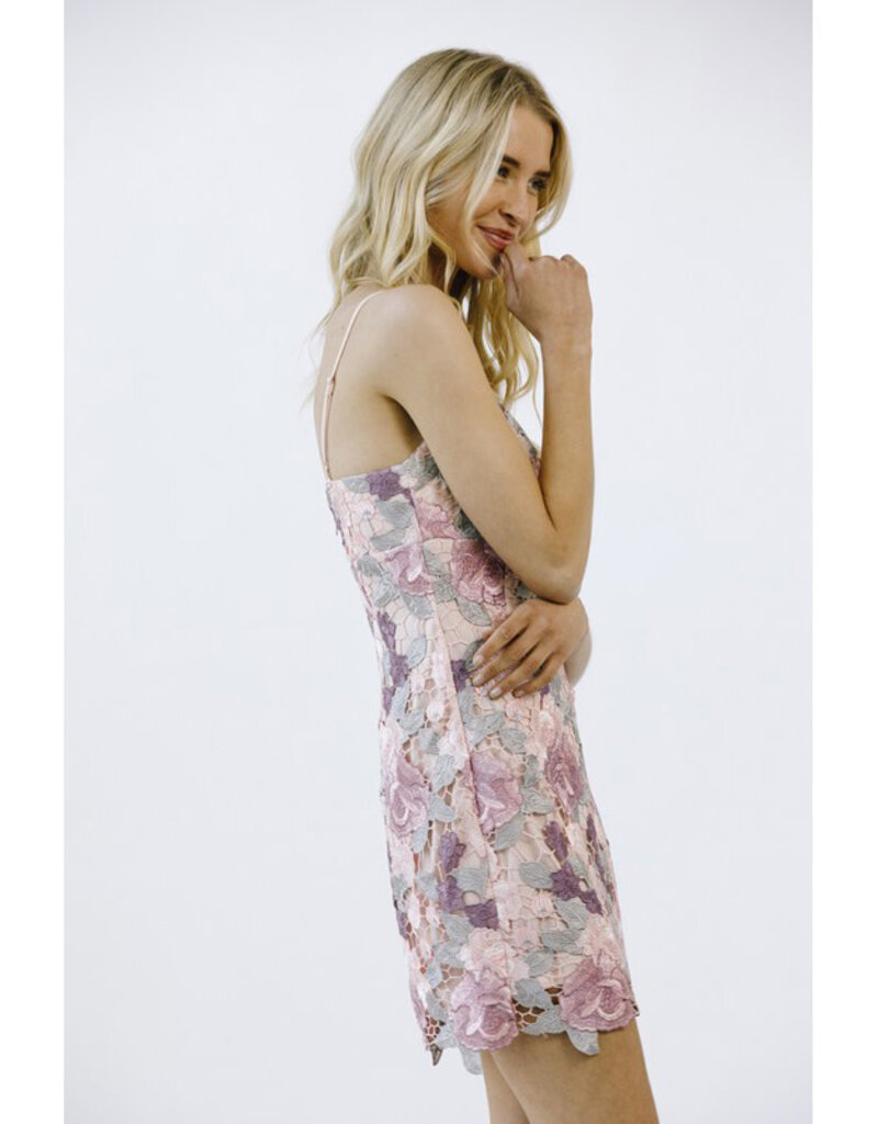 Storia Watercolor Floral Mini Dress