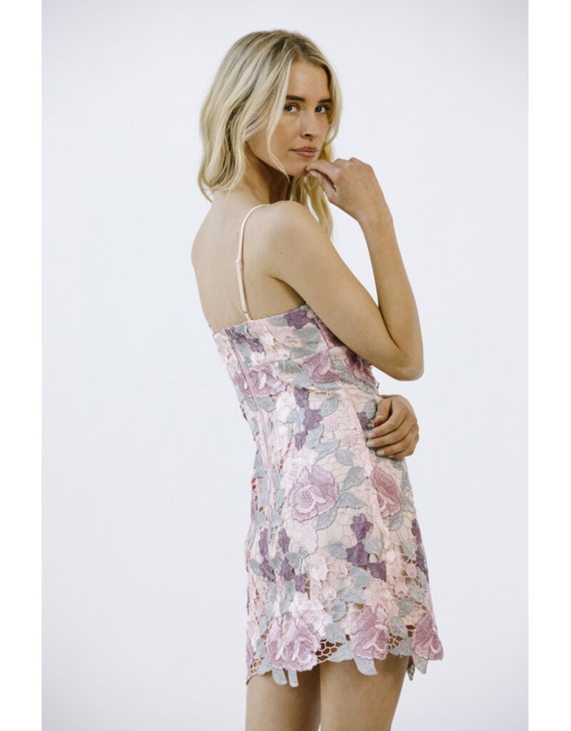 Storia Watercolor Floral Mini Dress