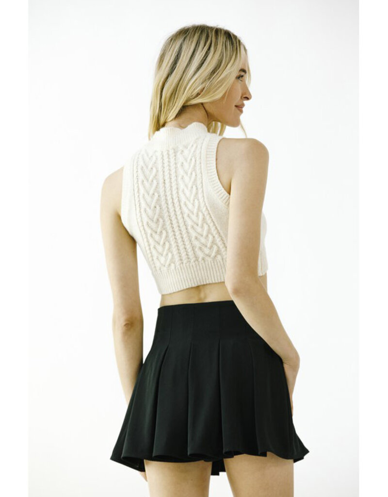Storia Cable Knit Heart Top