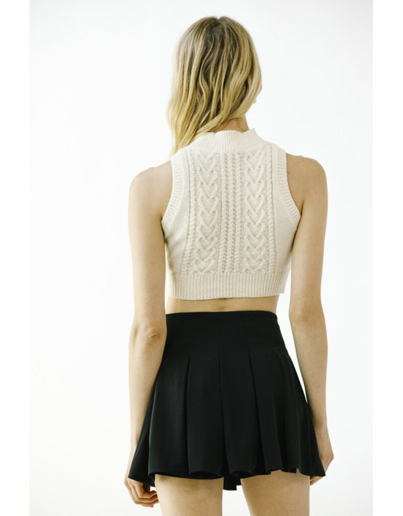 Storia Cable Knit Heart Top