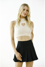 Storia Cable Knit Heart Top