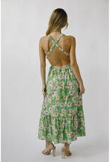 Storia Green Daisy Midi Dress
