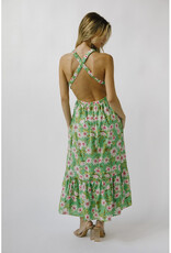 Storia Green Daisy Midi Dress
