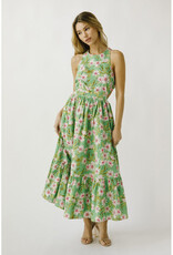 Storia Green Daisy Midi Dress
