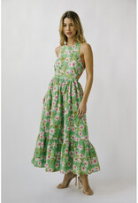 Storia Green Daisy Midi Dress