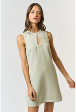 lalavon Pearl Trim Tweed Mini Dress
