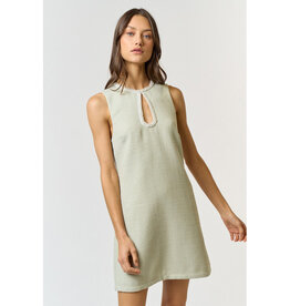 lalavon Pearl Trim Tweed Mini Dress