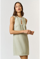 lalavon Pearl Trim Tweed Mini Dress