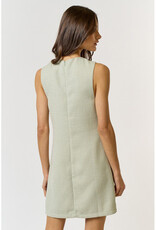 lalavon Pearl Trim Tweed Mini Dress