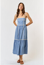 lalavon Pleated Midi Dress