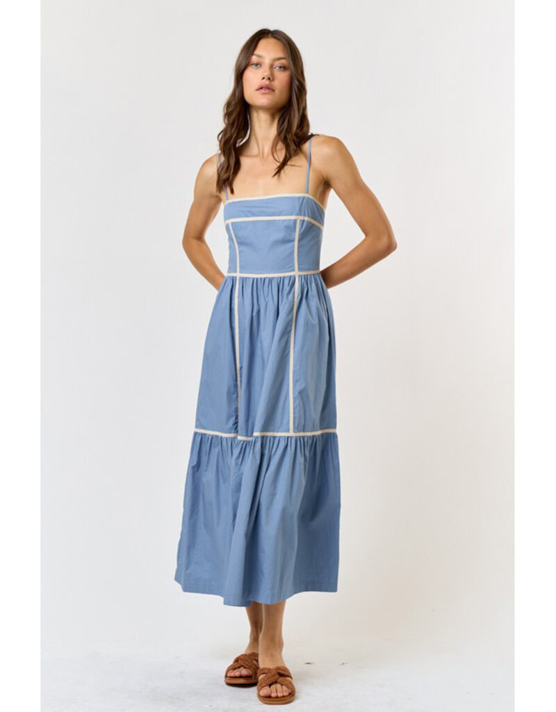 lalavon Pleated Midi Dress
