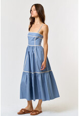 lalavon Pleated Midi Dress