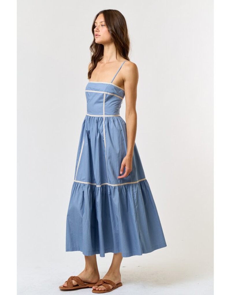 lalavon Pleated Midi Dress