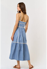 lalavon Pleated Midi Dress