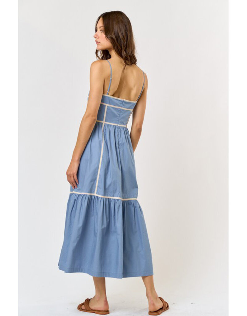 lalavon Pleated Midi Dress