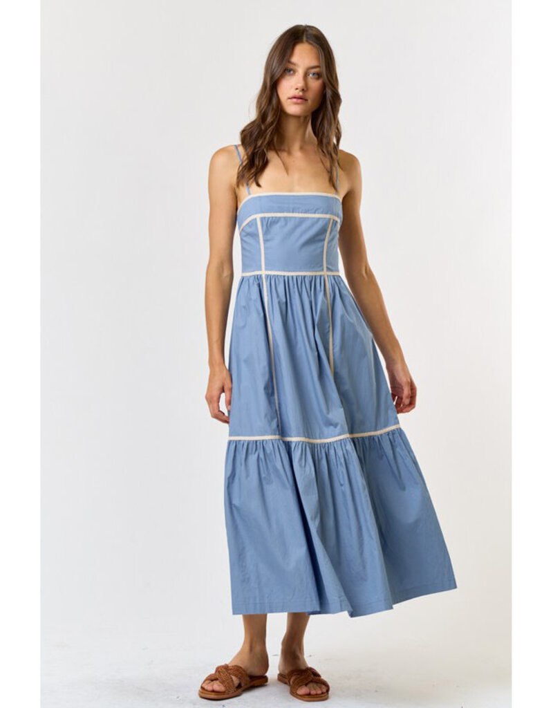 lalavon Pleated Midi Dress