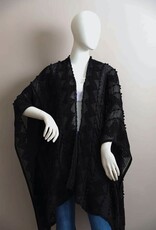 Leto Accessories Embroidered Zig Zag Kimono