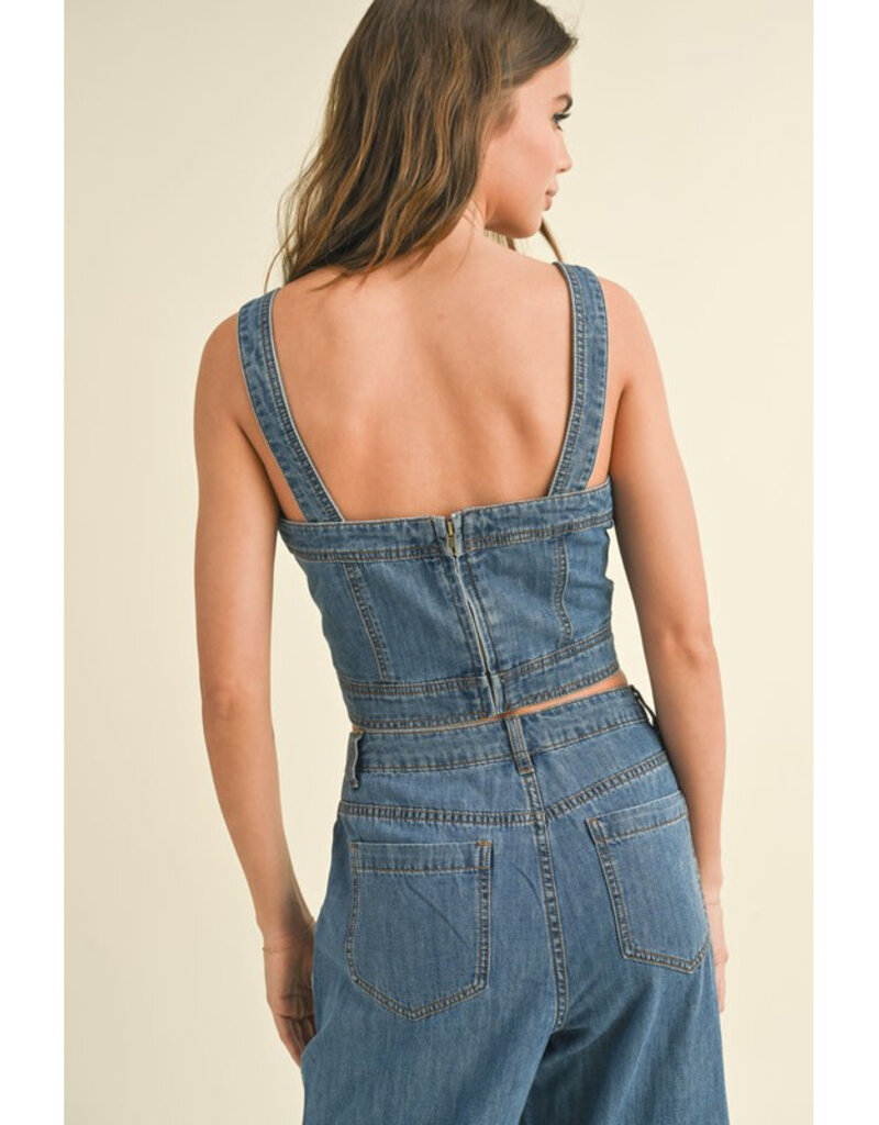 Miou Muse Denim Bustier