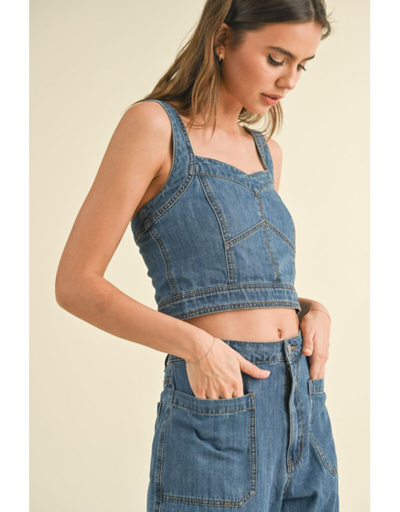 Miou Muse Denim Bustier
